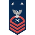 thumbnail image 1 of 3.8 Inch Navy Master Chief Red E-9 Cryptographic Technician CT Decal Sticker, 1 of 1