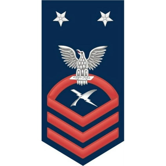 3.8 Inch Navy Master Chief Red E-9 Cryptographic Technician CT Decal Sticker