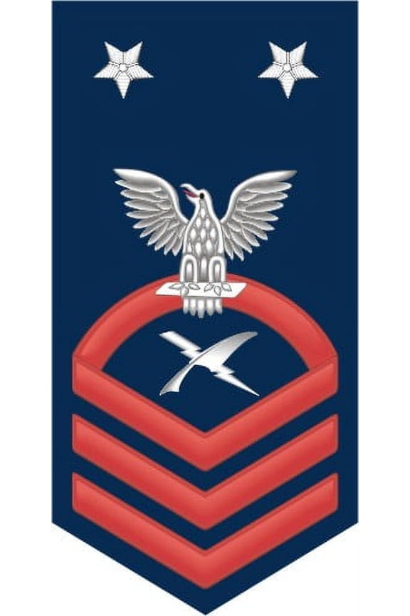 3.8 Inch Navy Master Chief Red E-9 Cryptographic Technician CT Decal Sticker