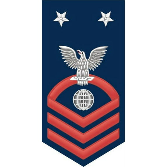 3.8 Inch Navy Master Chief Red E-9 Electrician's Mate EM Decal Sticker