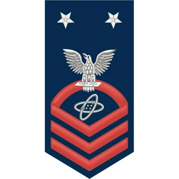 3.8 Inch Navy Master Chief Red E-9 Electronics Technician ET Decal Sticker