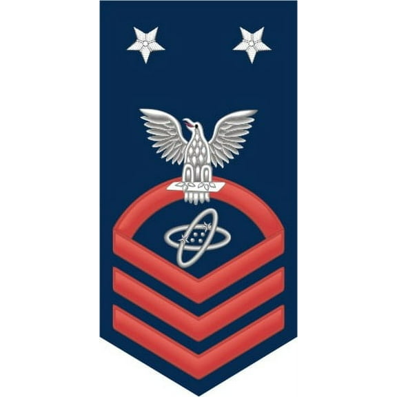 3.8 Inch Navy Master Chief Red E-9 Electronics Technician ET Decal Sticker