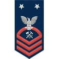 thumbnail image 1 of 3.8 Inch Navy Master Chief Red E-9 Hull Maintenance Technician HT Decal Sticker, 1 of 1