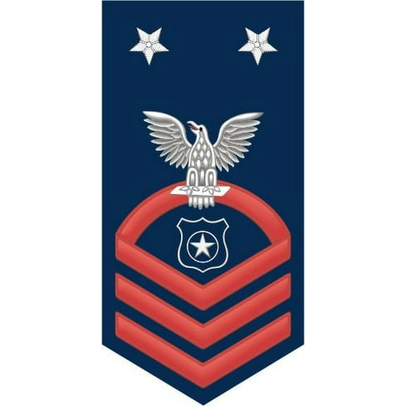 3.8 Inch Navy Master Chief Red E-9 Master At Arms MA Decal Sticker