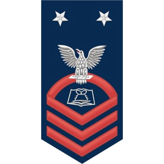 3.8 Inch Navy Master Chief Red E-9 Mess Manager Specialist MS Decal Sticker
