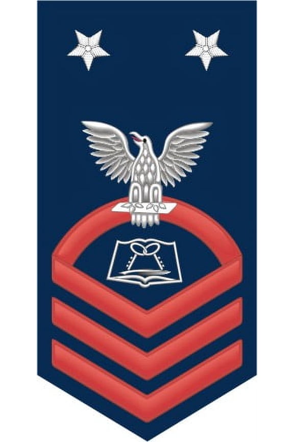 3.8 Inch Navy Master Chief Red E-9 Mess Manager Specialist MS Decal Sticker