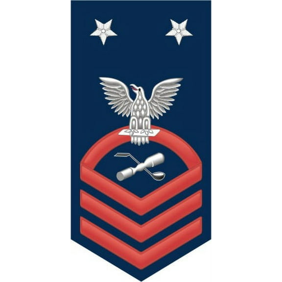 3.8 Inch Navy Master Chief Red E-9 Molder ML Decal Sticker