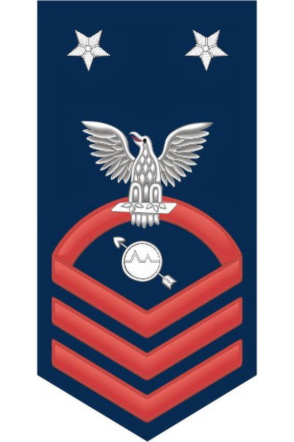 3.8 Inch Navy Master Chief Red E-9 Operations Specialist OS Decal Sticker