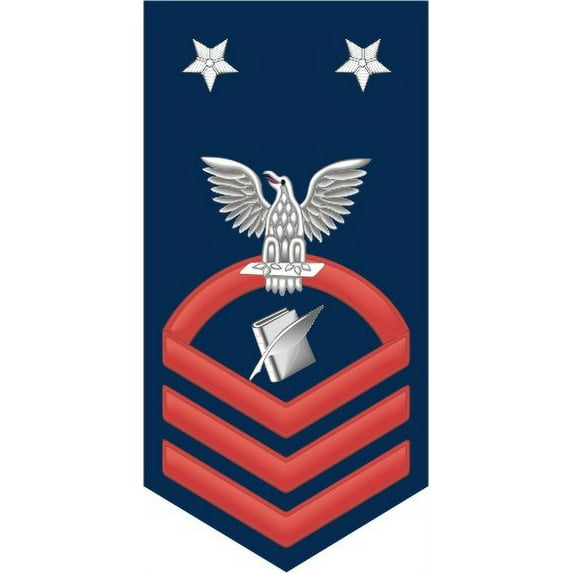 3.8 Inch Navy Master Chief Red E-9 Personnelman PS Decal Sticker