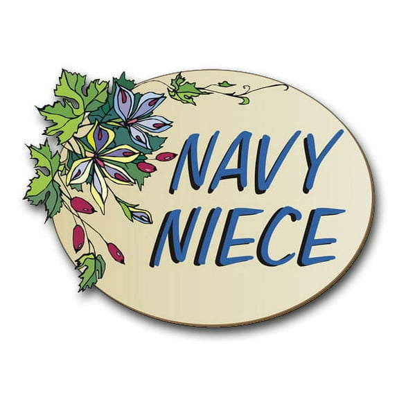 3.8 Inch Navy Niece Pride Vinyl Transfer Decal