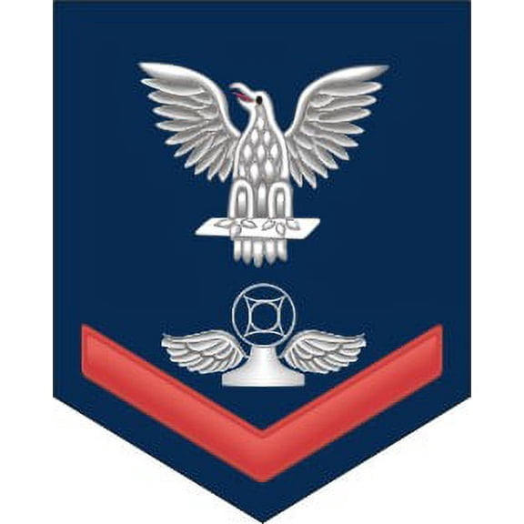 3.8 Inch Navy Red E-4 Air Traffic Controller AC Decal Sticker