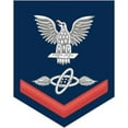 thumbnail image 1 of 3.8 Inch Navy Red E-4 Aviation Electronics Technician AT Decal Sticker, 1 of 1