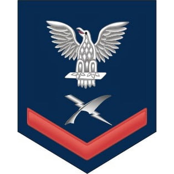 3.8 Inch Navy Red E-4 Cryptographic Technician CT Decal Sticker