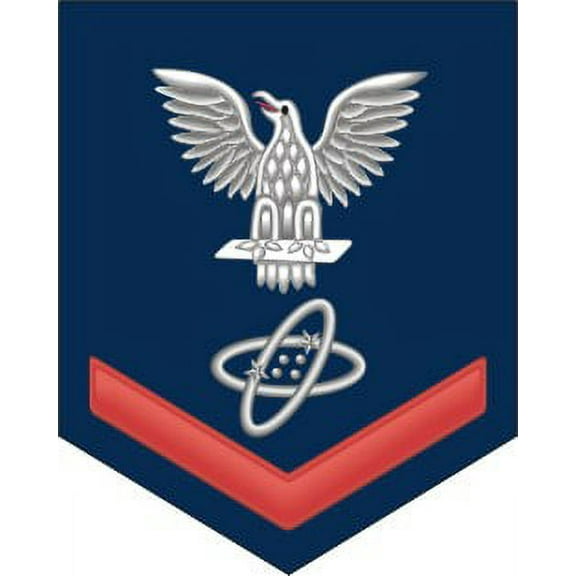 3.8 Inch Navy Red E-4 Electronics Technician ET Decal Sticker
