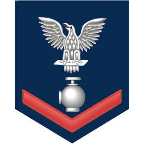 3.8 Inch Navy Red E-4 Utilitiesman UT Decal Sticker