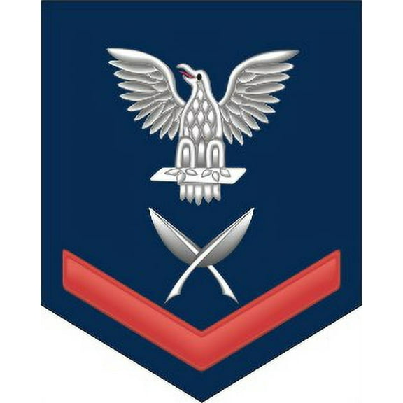 3.8 Inch Navy Red E-4 Yeoman YN Decal Sticker
