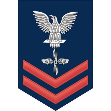 3.8 Inch Navy Red E-5 Aviation Machinist's Mate AD Decal Sticker