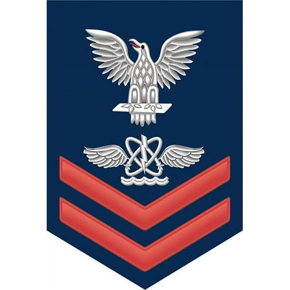 3.8 Inch Navy Red E-5 Aviation Warfare Technician AW Decal Sticker