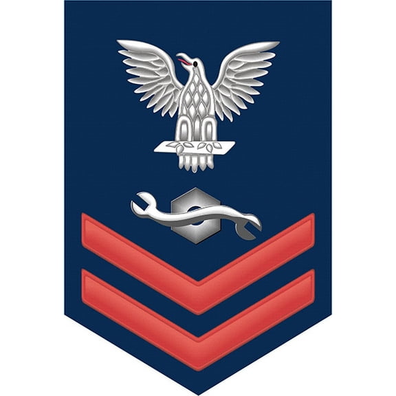 3.8 Inch Navy Red E-5 Construction Mechanic CM Decal Sticker