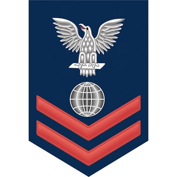 3.8 Inch Navy Red E-5 Electrician's Mate EM Decal Sticker