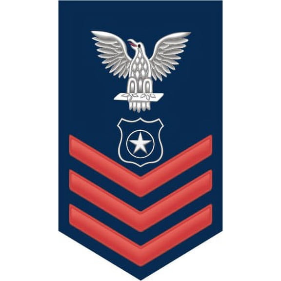 3.8 Inch Navy Red E-6 Master At Arms MA Decal Sticker