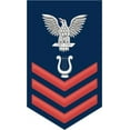 thumbnail image 1 of 3.8 Inch Navy Red E-6 Musician MU Decal Sticker, 1 of 1