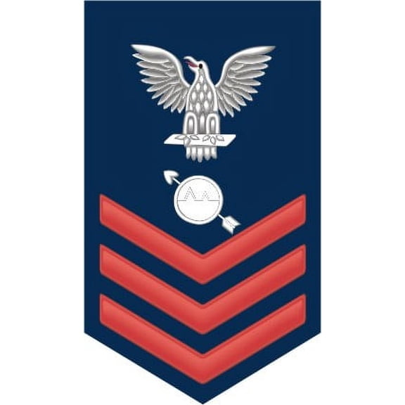 3.8 Inch Navy Red E-6 Operations Specialist OS Decal Sticker