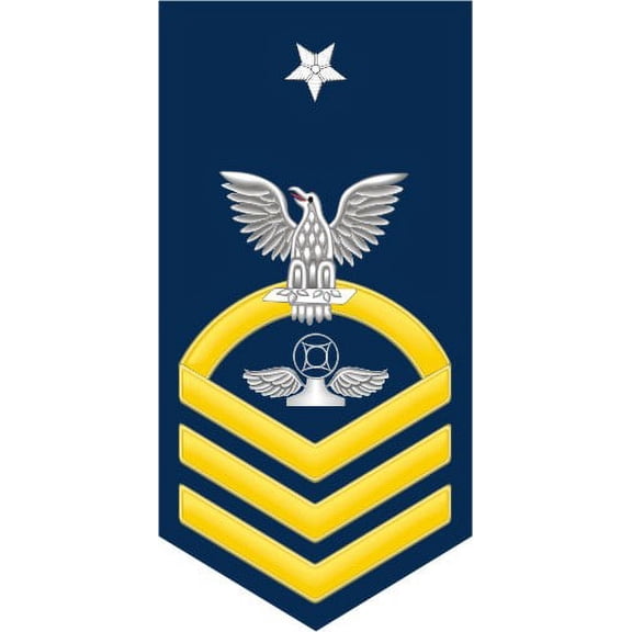 3.8 Inch Navy Senior Chief Gold E-8 Air Traffic Controller AC Decal Sticker