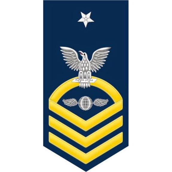 3.8 Inch Navy Senior Chief Gold E-8 Aviation Electronics Mate AE Decal Sticker