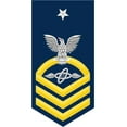 thumbnail image 1 of 3.8 Inch Navy Senior Chief Gold E-8 Aviation Electronics Technician AT Decal Sticker, 1 of 1