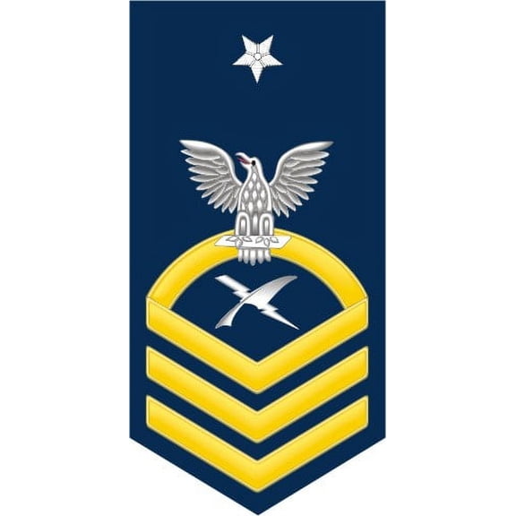 3.8 Inch Navy Senior Chief Gold E-8 Cryptographic Technician CT Decal Sticker