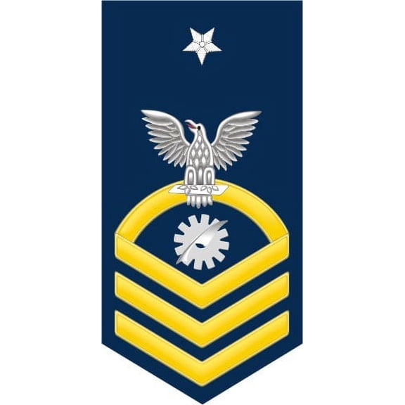 3.8 Inch Navy Senior Chief Gold E-8 Data Processing Technician DP Decal Sticker