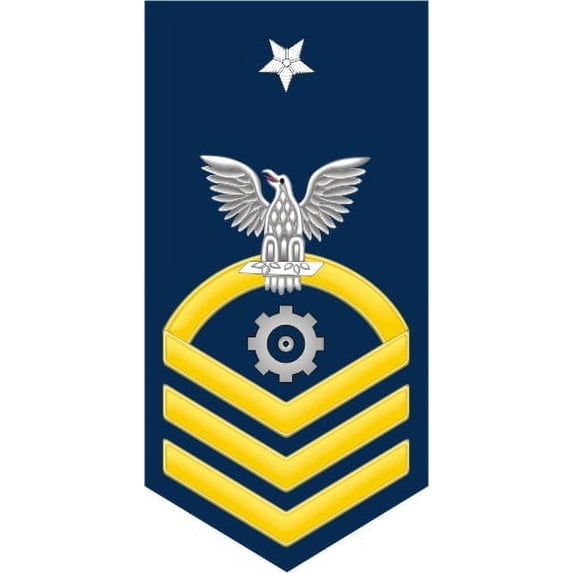 3.8 Inch Navy Senior Chief Gold E-8 Engineman EN Decal Sticker