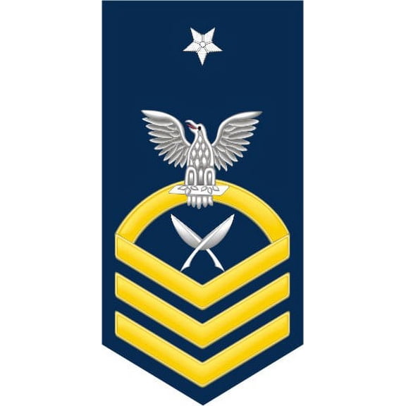 3.8 Inch Navy Senior Chief Gold E-8 Yeoman YN Decal Sticker