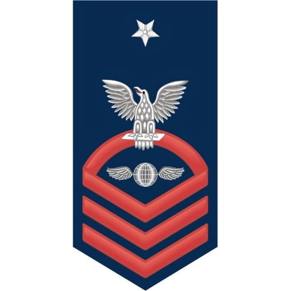 3.8 Inch Navy Senior Chief Red E-8 Aviation Electronics Mate AE Decal Sticker
