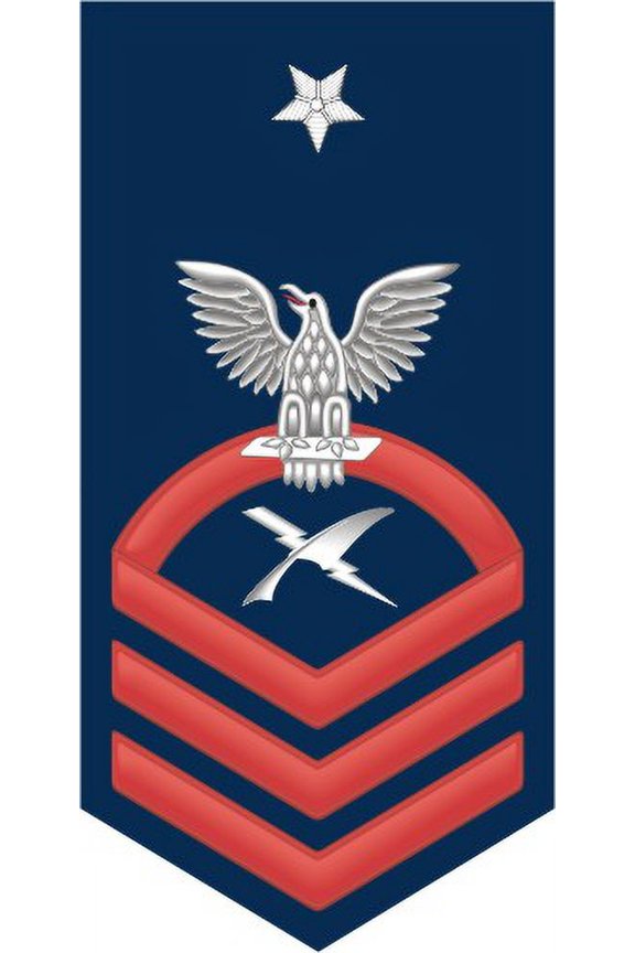 3.8 Inch Navy Senior Chief Red E-8 Cryptographic Technician CT Decal Sticker