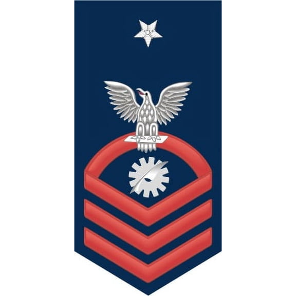 3.8 Inch Navy Senior Chief Red E-8 Data Processing Technician DP Decal Sticker