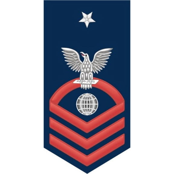 3.8 Inch Navy Senior Chief Red E-8 Electrician's Mate EM Decal Sticker