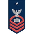 thumbnail image 1 of 3.8 Inch Navy Senior Chief Red E-8 Equipment Operator Decal Sticker, 1 of 1