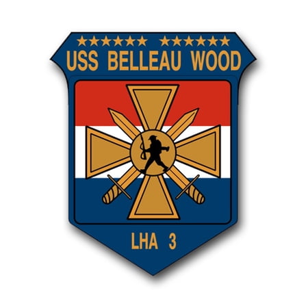 3.8 Inch Navy USS Belleau Wood LHA-3 Vinyl Transfer Decal