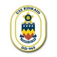 thumbnail image 1 of 3.8 Inch Navy USS Kinkaid DD-965 Vinyl Transfer Decal, 1 of 1