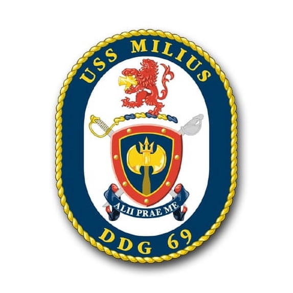 3.8 Inch Navy USS Milius DDG-69 Vinyl Transfer Decal