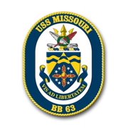 3.8 Inch Navy USS Missouri BB-63 Vinyl Transfer Decal