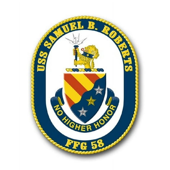 3.8 Inch Navy USS Samuel B.Roberts FFG-58 Vinyl Transfer Decal
