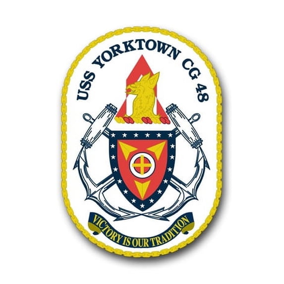 3.8 Inch Navy USS Yorktown CG-48 Vinyl Transfer Decal