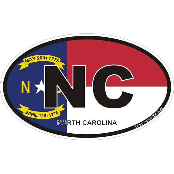 3.8 Inch North Carolina Decal Sticker
