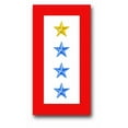 thumbnail image 1 of 3.8 Inch 'ONE GOLD AND THREE BLUE STAR' SERVICE FLAG VINYL TRANSFER DECAL, 1 of 1