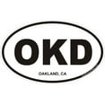 thumbnail image 1 of 3.8 Inch Oakland California Oval Decal, 1 of 1