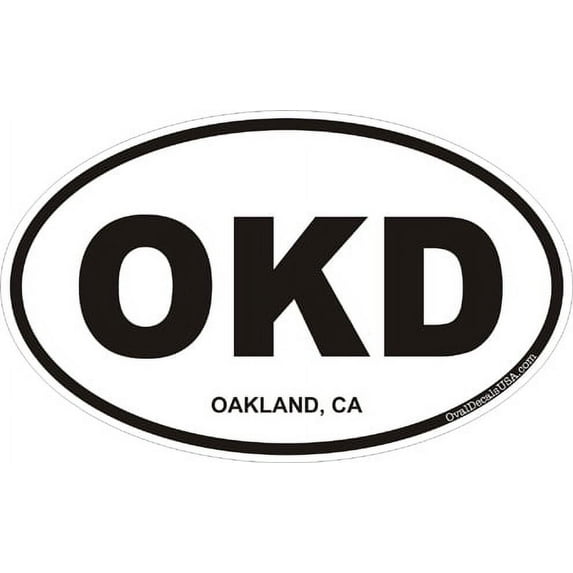 3.8 Inch Oakland California Oval Decal