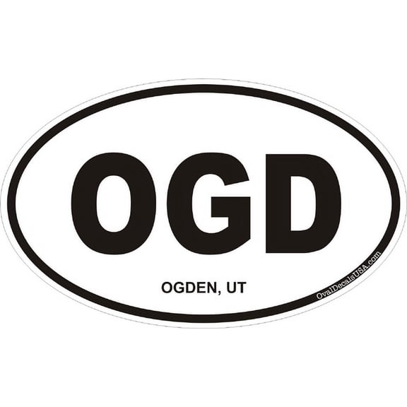3.8 Inch Ogden Utah Oval Decal